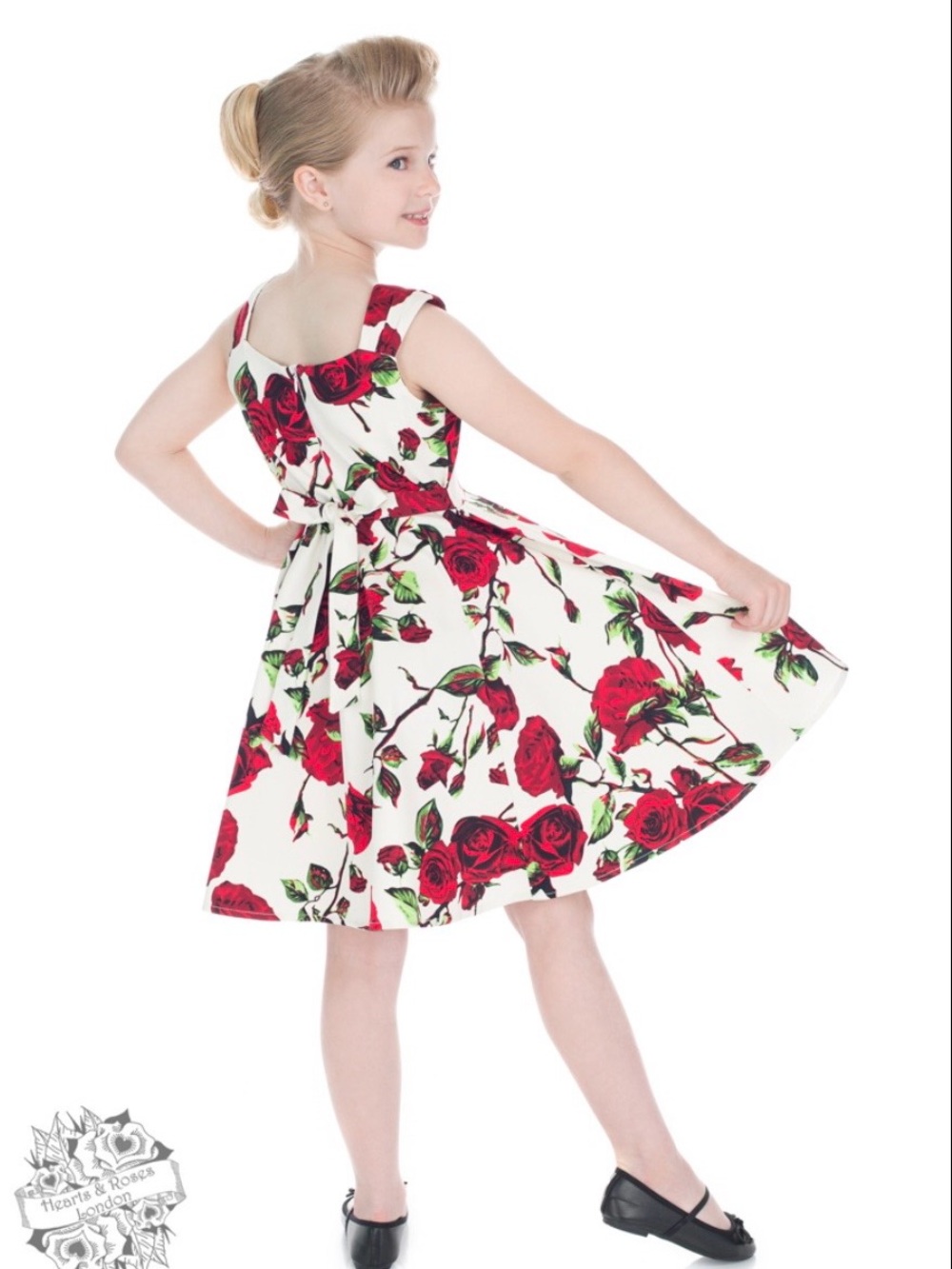 Disney Red Floral Cotton Sundress for Girls